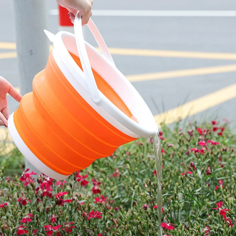 Portable Folding Bucket Foldable Basin Tourism Outdoor Folding Bucket Fishing Camping Car Wash Bucket Outdoor Camping