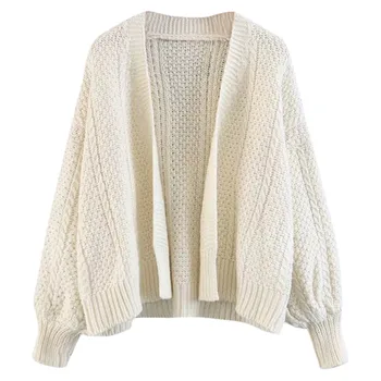 

Women Sweater Plus Size Cardigan Knitted Long Women Winter Outwear Umbilical Twist Knitted Cardigan Sweater K924