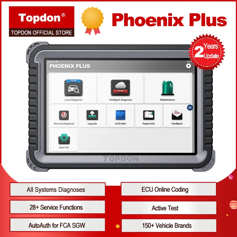 Автомобильный сканер TOPDON Phoenix Plus OBD2 II PK Launch X431 V + | Автомобили и мотоциклы