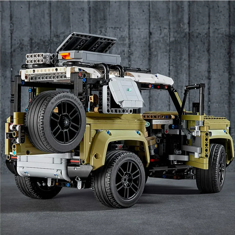 Technic автомобильные игрушки, совместимые с 42110 комплектом Land Rover Defender, сборная модель автомобиля, строительные блоки, кирпичи, детские рождественские игрушки