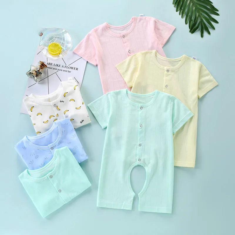 

Baby Clothing Baby Boy Clothes Jumpsuit Ropa Para Bebe Romper Newborn Summer Open File Onesie Cotton Girl Romper Unisex toddler