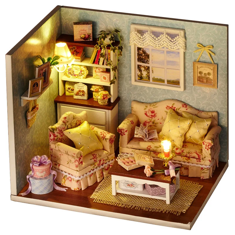 

Creative DIY Cabin Happiness Gather Together Architecture Model House Light Included Novelty Gift