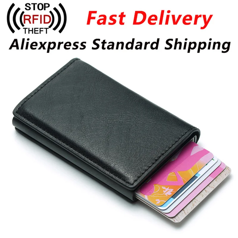 

Rfid Card Holder Men Wallets Money Bag Male Vintage Black Short Purse 2019 Small Leather Slim Wallets Mini Wallets Thin