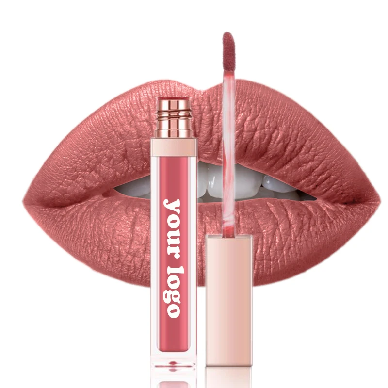 Make Your Own Makeup Brand Cosmetics Lip Liquid Matte Lipstick Private Label Bulk Lipgloss Custom Logo Wholesale Oem Odm