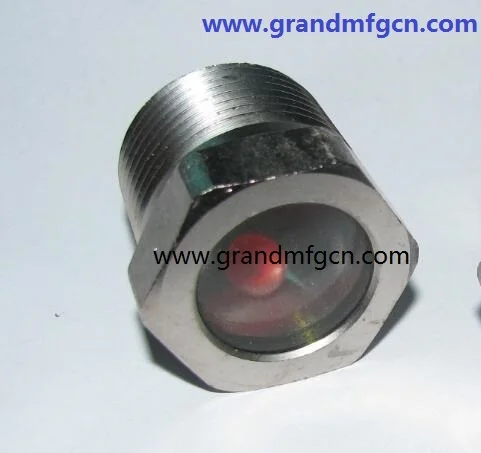 NPT3/4" Pump Fused Oil Sight Glass With SS304 Stainless Steel Reflector & Foating Red Ball Steel Oil Level Sight Gauge Window
