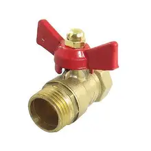 От мужчин до женщин 1/" трубная резьба ручка в виде бабочки латунный шаровой клапан