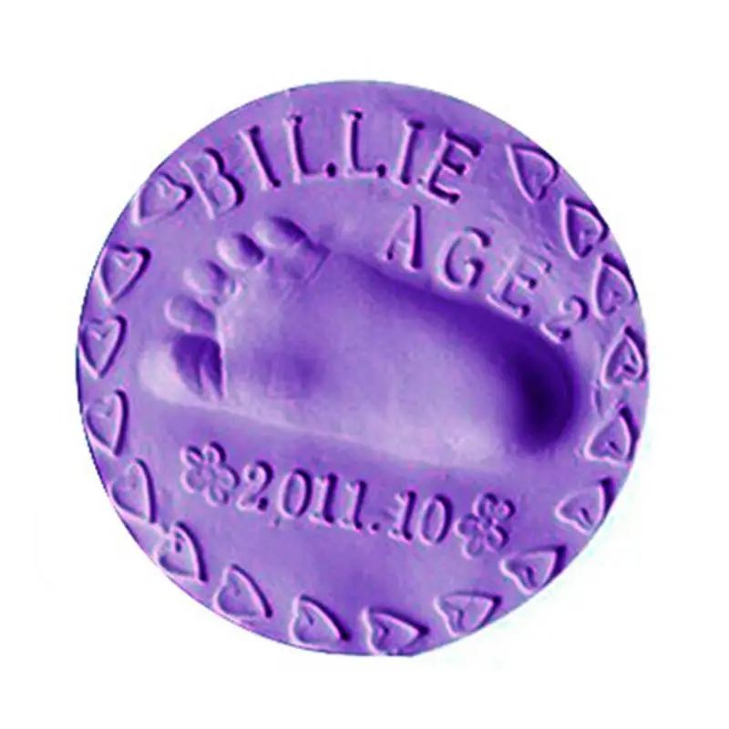 Уход за малышом ручная ножка 20 г чернильный коврик сушильный мягкий пластилин ультра-легкая глина Младенческая отпечаток руки отпечаток ноги отпечаток грязи Дети Educ - Цвет: Purple