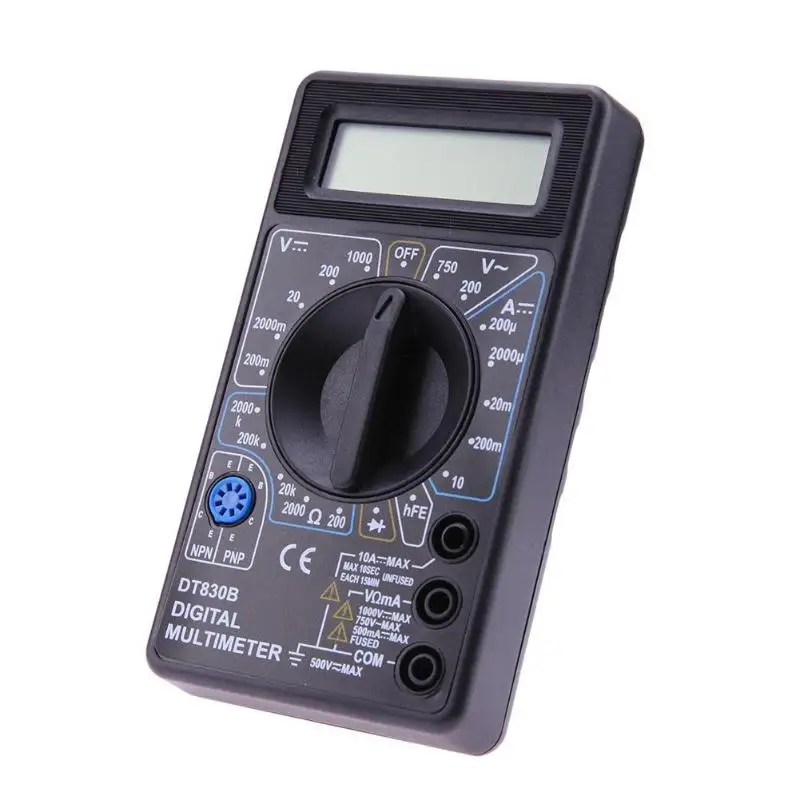 DT830B Цифровой мультиметр Тесты er метр AC DC Ом Вольтметр Амперметр DC10V ~ 1000V 10A ток ЖК