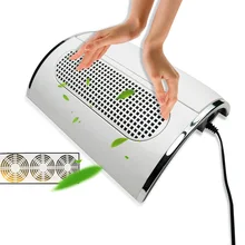 Дизайн ногтей Вентилятор салонный всасывающий пылесборник машина пылесос с 3 вентиляторами+ 2 мешков акриловый УФ гель машина гвоздь пылесборник