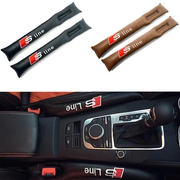 

2PCS Car Accessories PU Leather Seat Gap Car Leakproof Pad Dust Plug pad for Audi a3 a4 a5 a6 s4 s5 s6 s7 q3 q5 q7 c5 c6 styling
