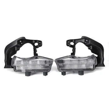 

Hot 1 Pair Car Front Bumper LED DRL Daytime Running Lights Lamp Fog Light Car Styling for Toyota Highlander 2014 2015 2016