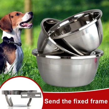 

Dogs Stainless Steel Portable Pet Bowls Water Hanging Dog Cuenco Perro Food Container Comederos Perros Animals Tool DD60WS