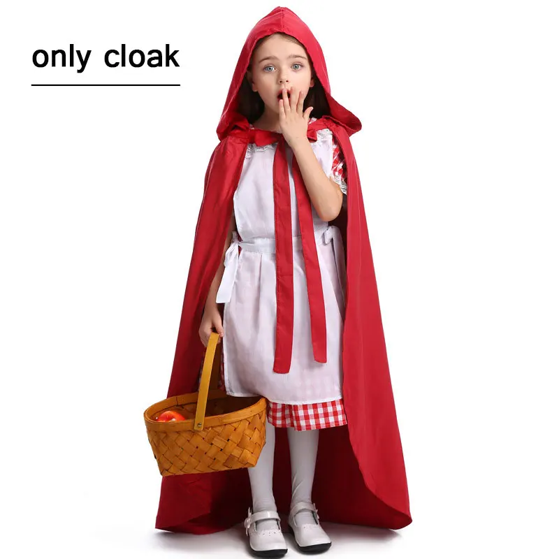Umorden Adult Kids Child Little Red Riding Hood Costume Cosplay Cloak Cape for Women Girls 2 Layer cosplay costume,halloween cloak costume