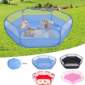 

Pet Playpen Portable Open Small Animal Cage Tent Game Playground Fence For Hamster Guinea Pigs Indoor Outdoor