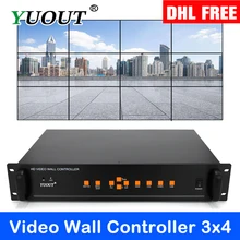 YD-VD12 HDMI видео настенный контроллер 12 каналов HDMI VGA AV видео Processor2x2 2x3 2x4 3x3 3x3 3x4 12 изображений Сращивание процессора