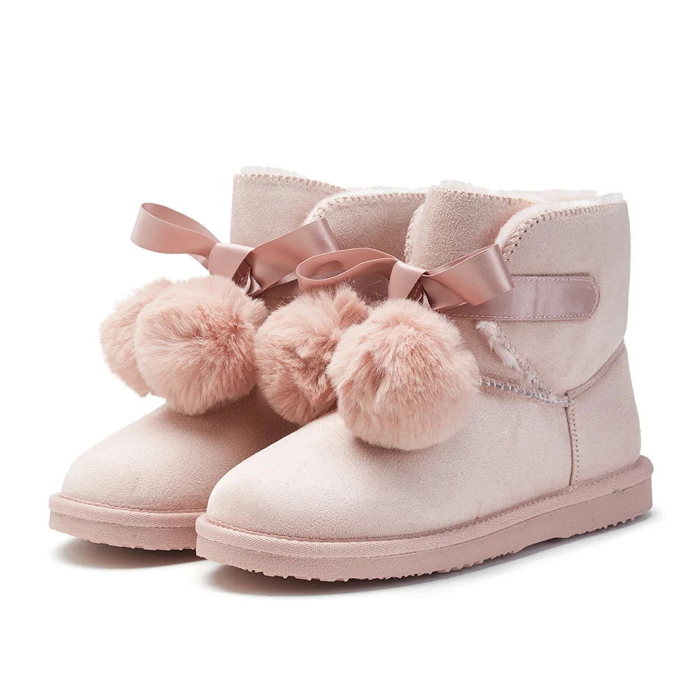 Balabala/ботинки для девочек; зимние ботинки; Новинка года; Сезон Зима; модные милые теплые ботинки из хлопка для больших детей - Цвет: Dream powder