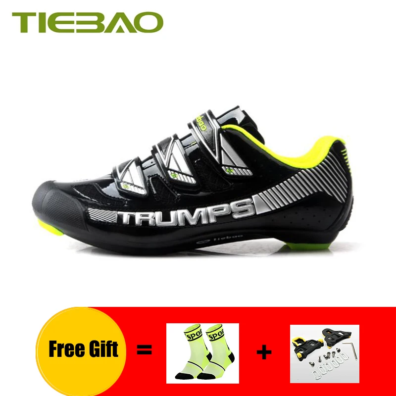 

TIEBAO Road Cycling Shoes Men Sapatilha Ciclismo Self-locking SPD-SL Road Cleats Breathable Superstar Riding Bicycle Sneakers