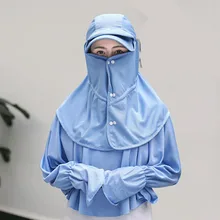 Солнцезащитная маска для лица и шеи, Кепка с клапаном на открытом воздухе, быстросохнущая пляжная рыболовная шляпа с защитой от ультрафиолета, для пеших прогулок в джунглях