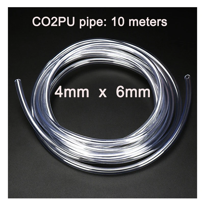 10m Aquarium CO2 hose 4 * 6mm air tube, high CO2 pressure thick silicone tube, environmentally friendly and non-toxic air tube