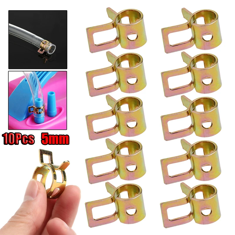 Fuel Water Line Hose Pipe Replacement 5mm Fastener Spring Clip Clamps Supplies | Автомобили и мотоциклы