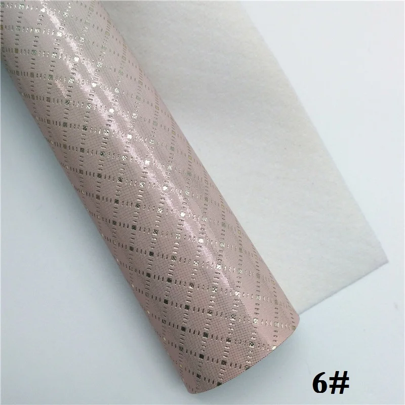Glitterwishcome 21X29 см A4 Размер пледы искусственная кожа ткань, синтетическая кожа ткань листы, из искусственной кожи винил для бантов, GM454A - Цвет: 6