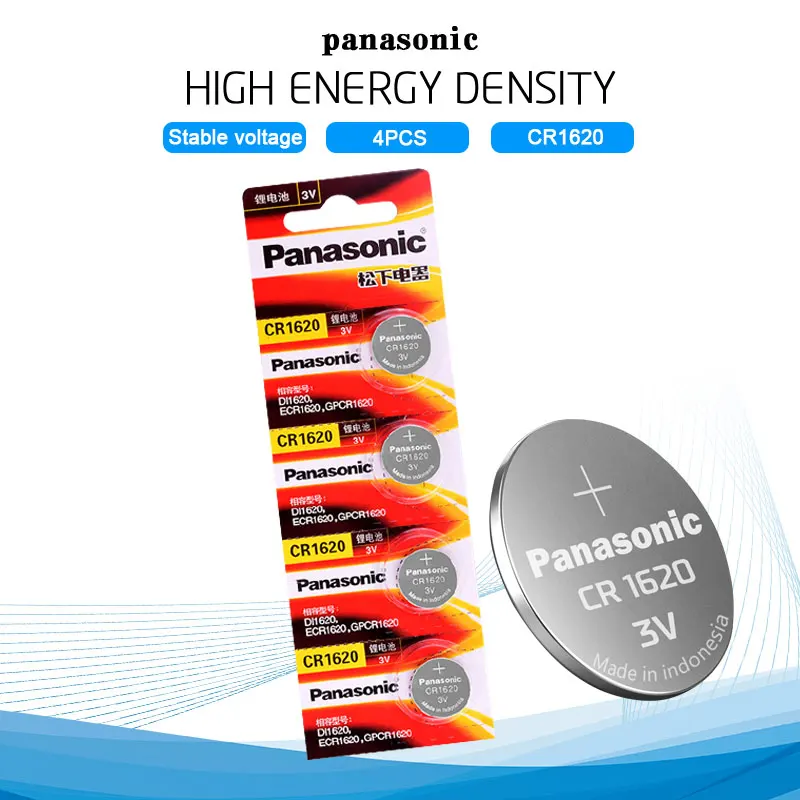 4PCS/lot PANASONIC Original CR1620 Button Cell Battery 3V Lithium