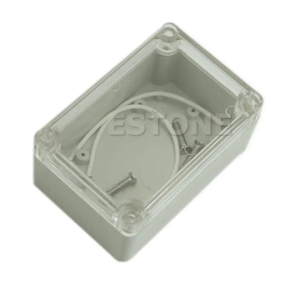 100x68x50mm Plastic Clear Cover Waterproof Box Enclosure Junction Case 