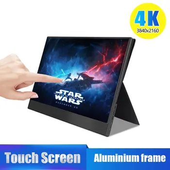 

4K Touch 15.6 Portable Monitor,13.3 inch 3840 x2160 ultra slim IPS LCD display with HDMI Type C for Computer Laptop PS4