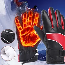 Лыжные перчатки из водонепроницаемого флиса, теплые перчатки с подогревом, снегоходные перчатки для сноуборда, мужские и женские зимние перчатки для Sonwboarding# D