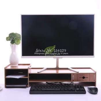 

30%Desktop TV cabinet computer monitor screen increased shelf desk storage box drawer rack shelf keyboard shelf