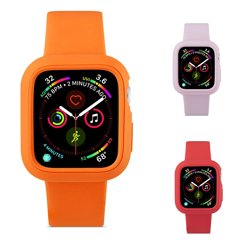 Силиконовый ремешок для Apple Watch 5 4 44 мм 40 цветной iWatch браслет серии 5/4 серия твердый