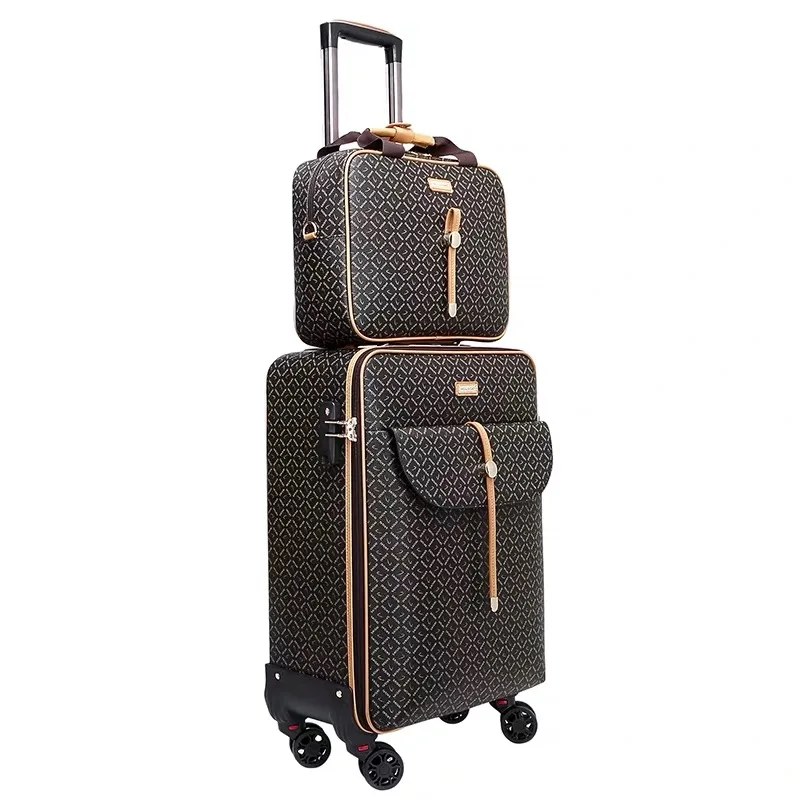 a set of 2 Чэнжи 2" 24" Дюймов прозрачный на колесиках чемодан на колёсиках с колесами - Цвет: a set of 2
