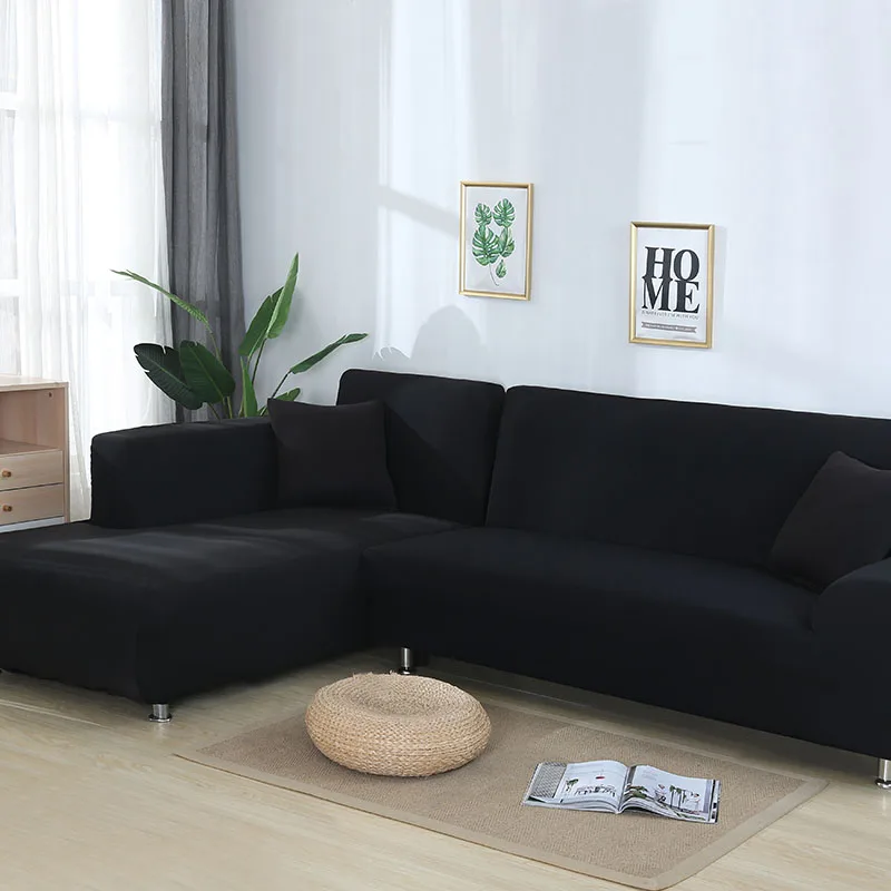 Однотонный диван, чехлы для гостиной, диван, полотенце, Нескользящие Чехлы для диванов, l-образный диван, 2 шт - Цвет: colour3