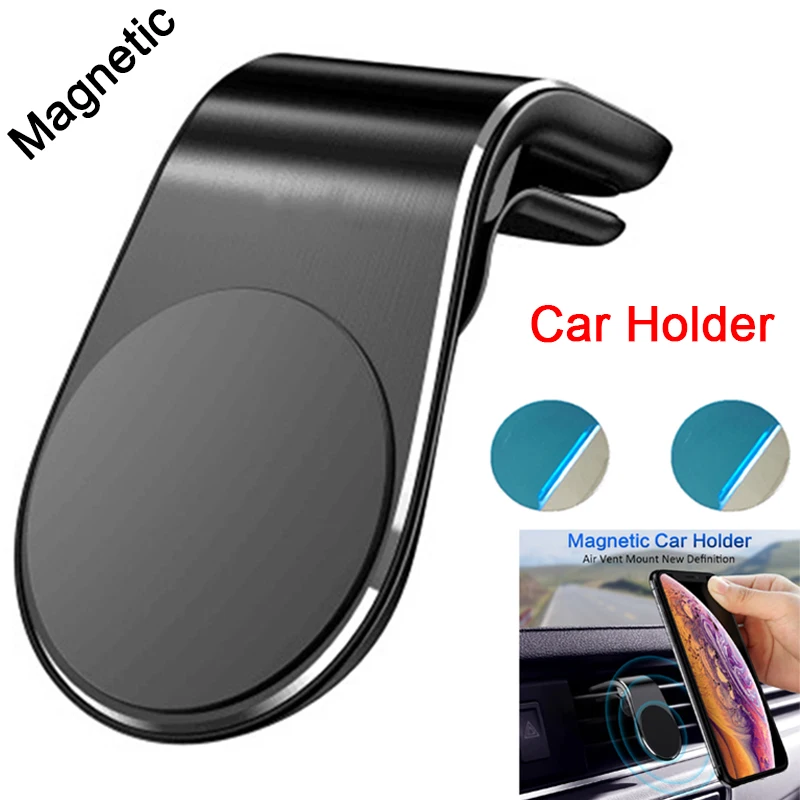 

L-Type Strong Magnetic Car Cell Phone Support Stand for Mobile Phone for iPhone Samsung Xiaomi Gravity Smartphone Holder in Car
