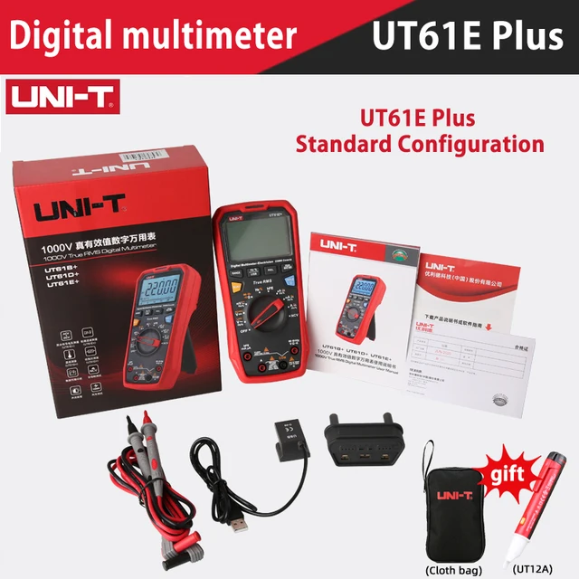 UNI-T Digital Multimeter UT61E Plus Series True RMS 1000V Auto Range Handheld Professional Tester Voltmeter multimeterAC/DC ph meter for water Measurement & Analysis Tools