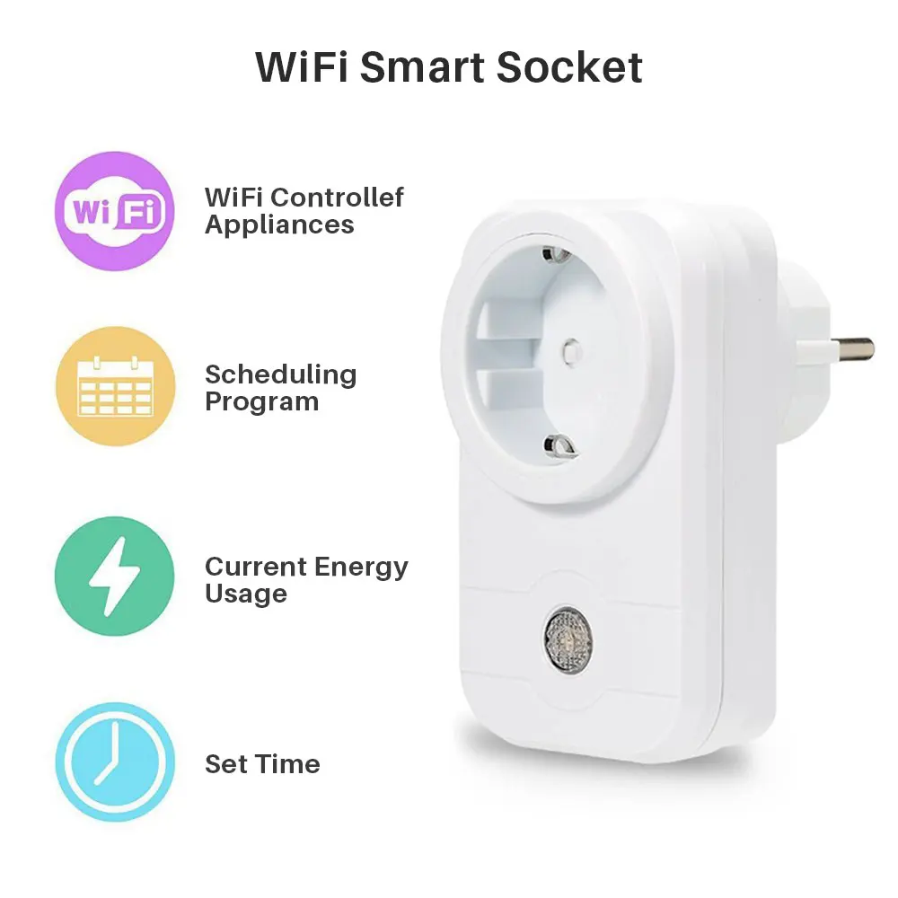 WiFi Smart Plug EU US AU UK 10A синхронизация интеллектуальная Розетка без концентратора требуется управление приложением работает с Alexa Google Home Mini