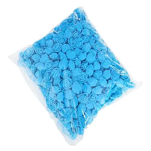 Lake Blue Пена розы 500 шт 3,5 см искусственная пена цветок головы DIY 20 см плюшевый медведь плесень PE Роза аксессуары в виде мишки Декор подарок на день Святого Валентина - Цвет: Lake Blue