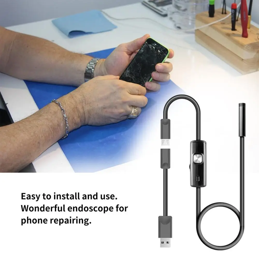7 мм эндоскопическая Камера Гибкая IP67 водонепроницаемая микро USB инспекционная бороскоп камера для Android ПК ноутбук 6 светодиодов регулируем... 7 мм эндоскопическая Камера Гибкая IP67 водонепроницаемая микро USB инспекционная бороскоп камера для Android ПК ноутбук 6 светодиодов регулируем...