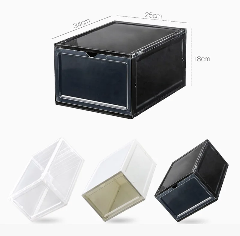 Креативные складные коробки для обуви с откидной крышкой, дизайнерские многофункциональные пыленепроницаемые герметичные ящики для хранения, комбинированная организация
