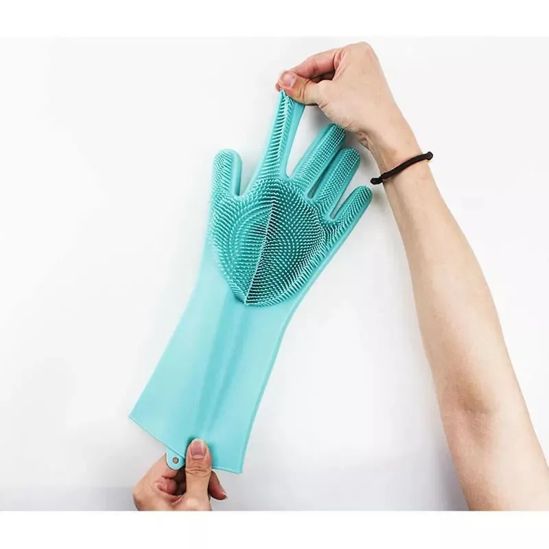 Pet Cat Grooming Glove Soft Silicone Dog Cat Pet Brush Glove Cat Cleaning Massage Brush Dog Bath Supplies Pet Glove Combs Tools