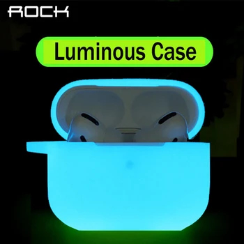 

ROCK Luminous Earphone Case For Apple Airpods Pro Full Cover Protective Box Bag For Bluetooth Earphone Earbuds Air Pods 3 Sleeve