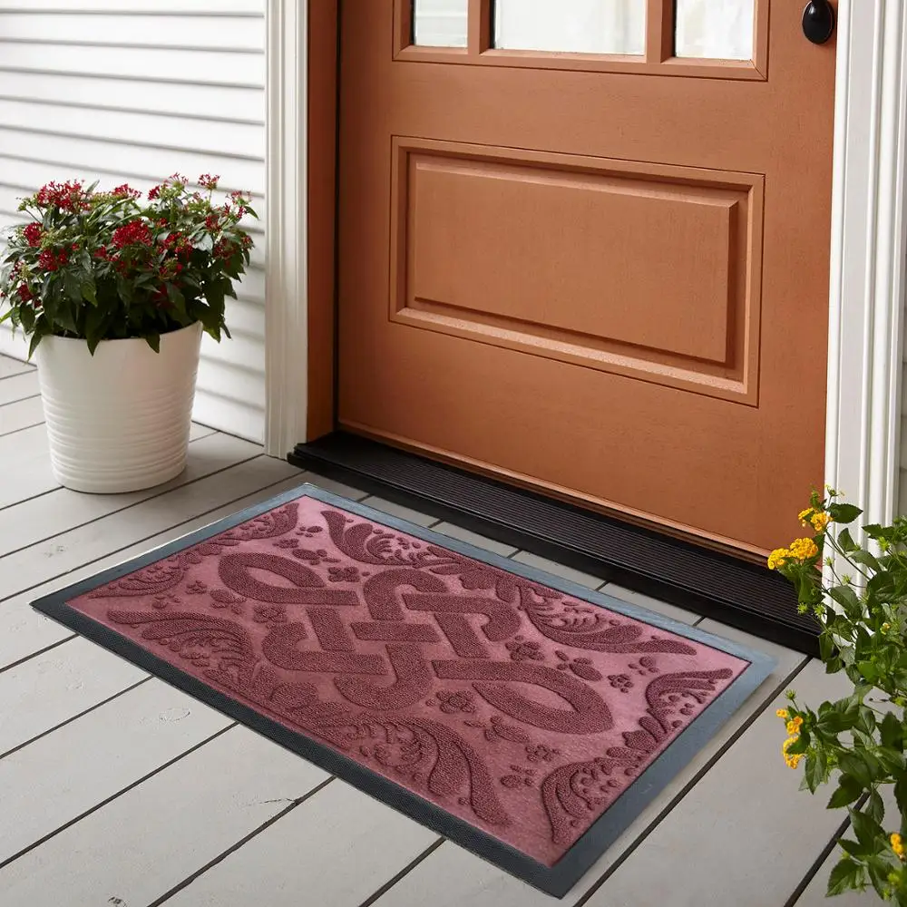 Felpudo de puerta para interior y alfombra gruesa impermeable, antideslizante, fácil de limpiar, al aire libre, Hotel, puro, Simple|Alfombra| - AliExpress