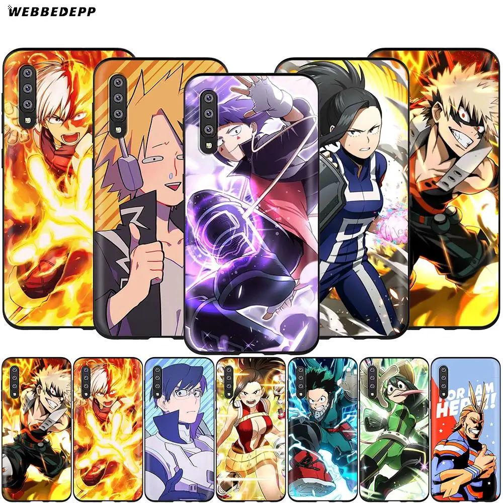 

Webbedepp My Hero Academia Case for Samsung Galaxy S7 S8 S9 S10 Plus Edge Note 10 8 9 A10 A20 A30 A40 A50 A60 A70