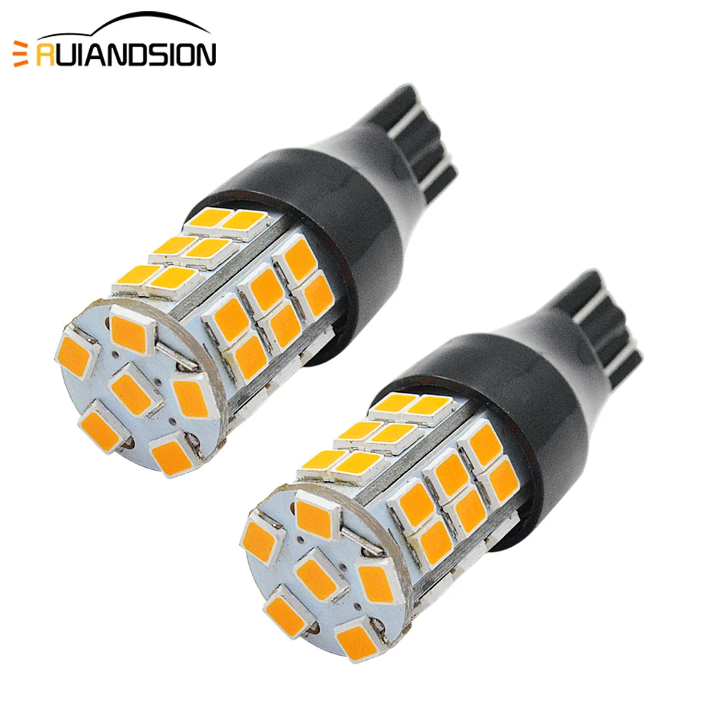 

2PCS No-polarity 4W 921 912 W16W T15 Canbus Signal LED Reverse Backup Trunk Cargo Turn Light Bulbs 12V 24V White Red Yellow