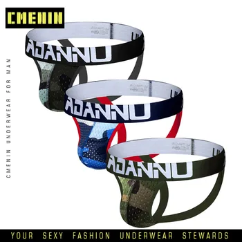 

3pcs Comfortable Men Sexy Underwear Gay Bikini Male Jockstrap Man G-Strings Thongs Men's Thong Breathable U Pouch Panties AD186