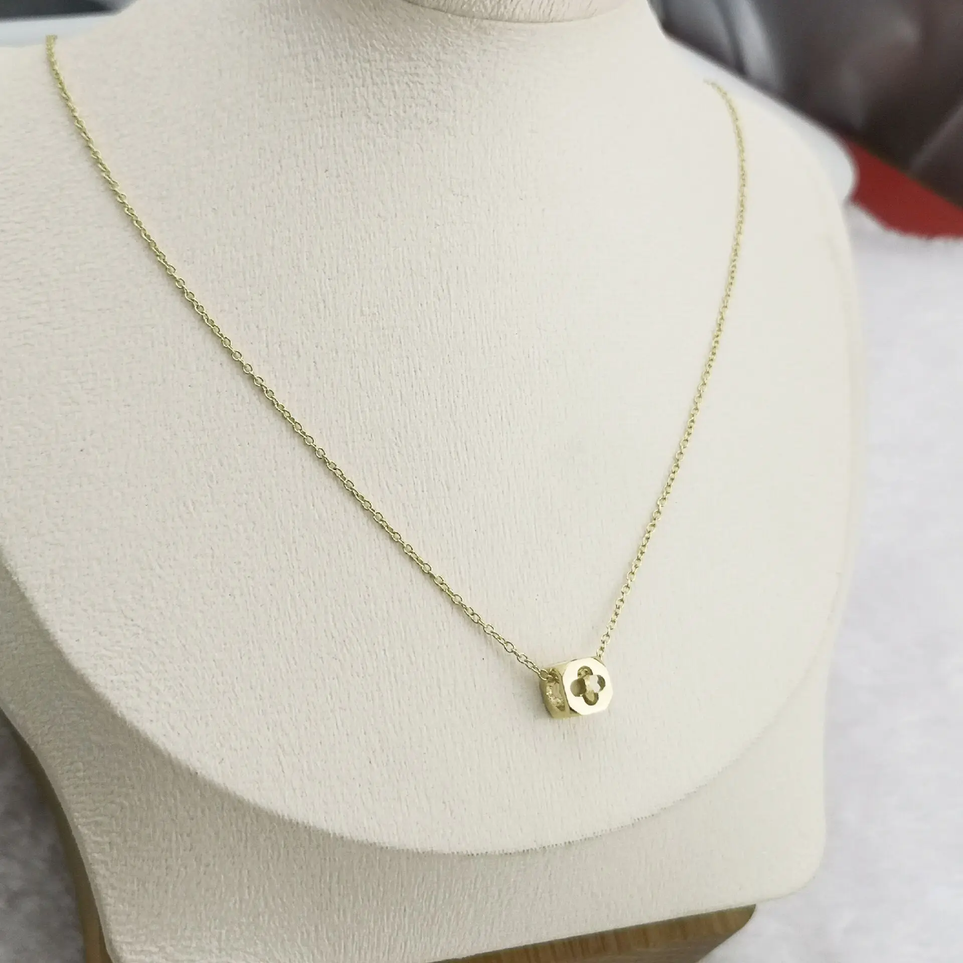 Women's 14K Solid Gold Diamond Lock Necklace | The Gold Goddess