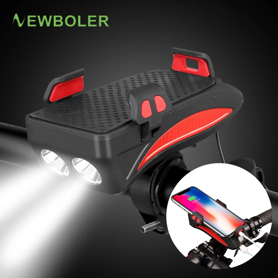 NEWBOLER велосипедный фонарь с зарядным аккумулятором USB Перезаряжаемый фонарик