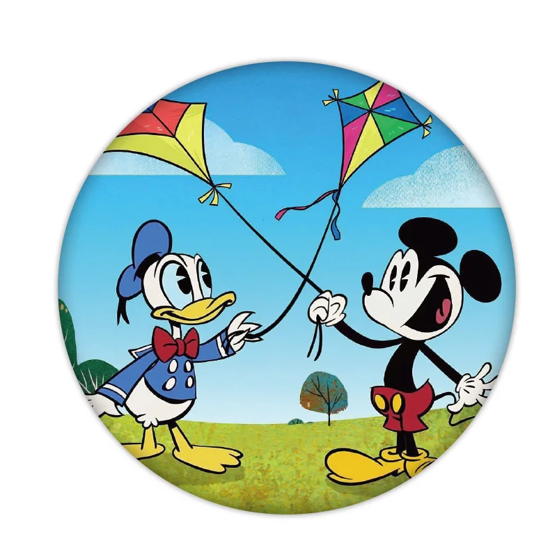 Синий 1 шт., Новое поступление, брошь в виде животного из мультфильма Микки, Минни, Дейзи, Дональд, значок, пластиковая булавка для значков, детский праздничный подарок, украшение на сумку - Цвет: Синий