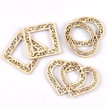 

10pcs Mix Lace Photo Frame Wood Slices Crafts For DIY Handmade Scrapbooking Home Wooden Decoration Ornament 63x50mm m1983
