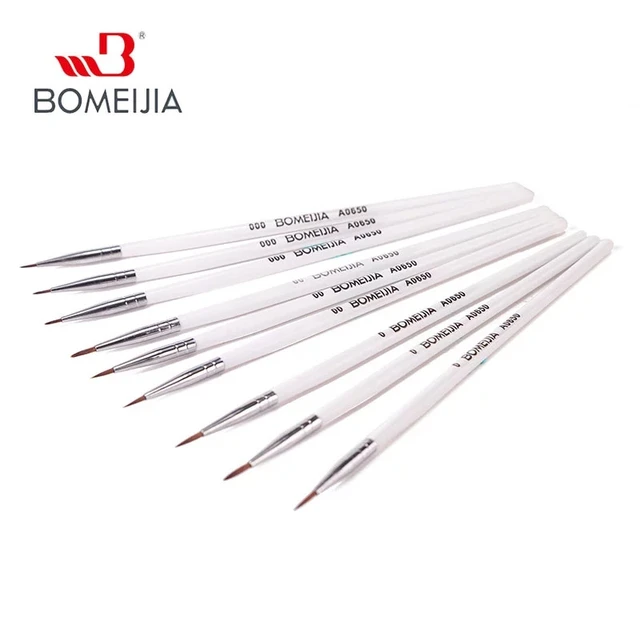 11 Pcs Miniature Detail art Paint Brush Set with Wood Handle Painting  Supplies Outline Pen Watercolor Handmade Painting Tools - AliExpress